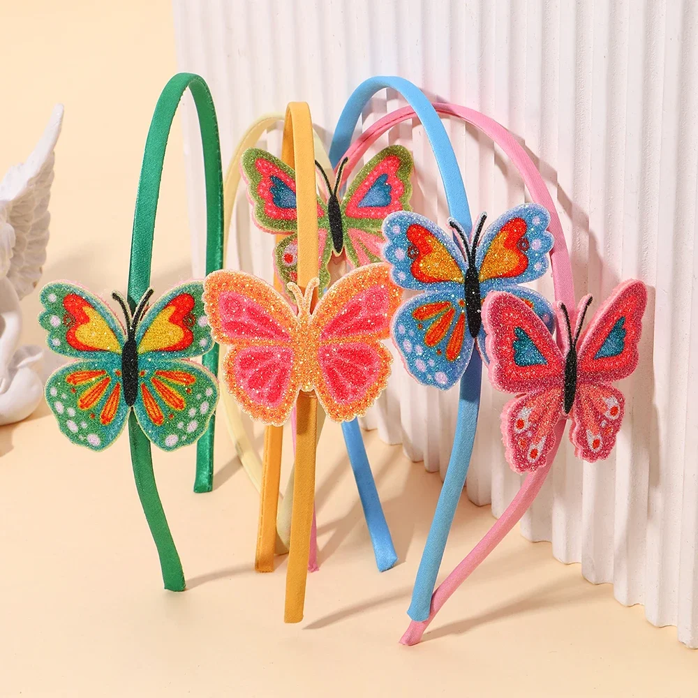 

4 Styles Butterfly Hair Band for Girls Gorgeous Colorful Children Hair Hoops Kids Lovely Dress Up Headwear Hair Accessories