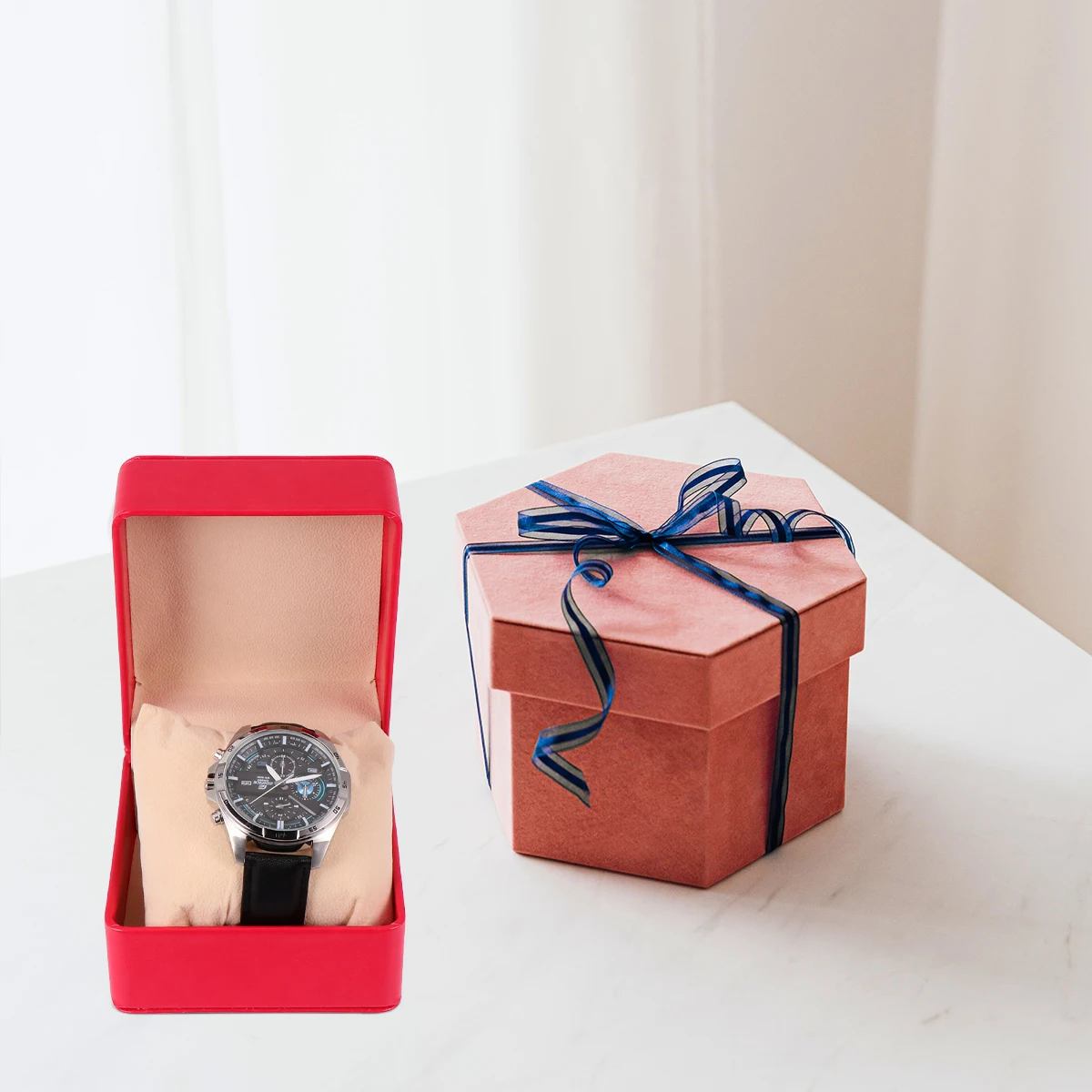 

Luxury Pu Watch Box Elegant Wristwatch Storage Case Jewelry Organizer Display Gift Packaging For Watch Collection