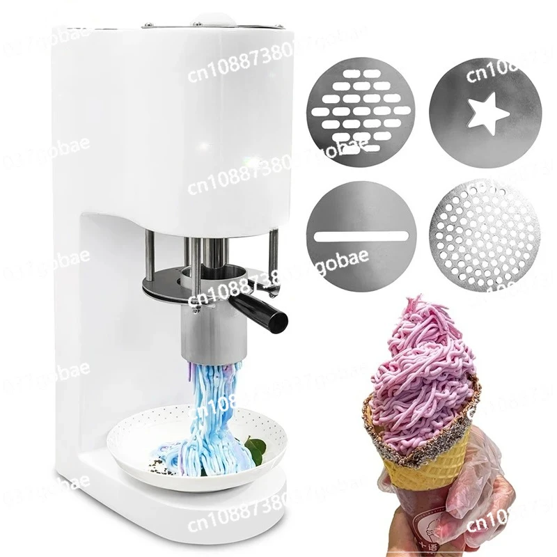 Noodle ice cream machine, Italian pasta 4 types of ice cream molding machine