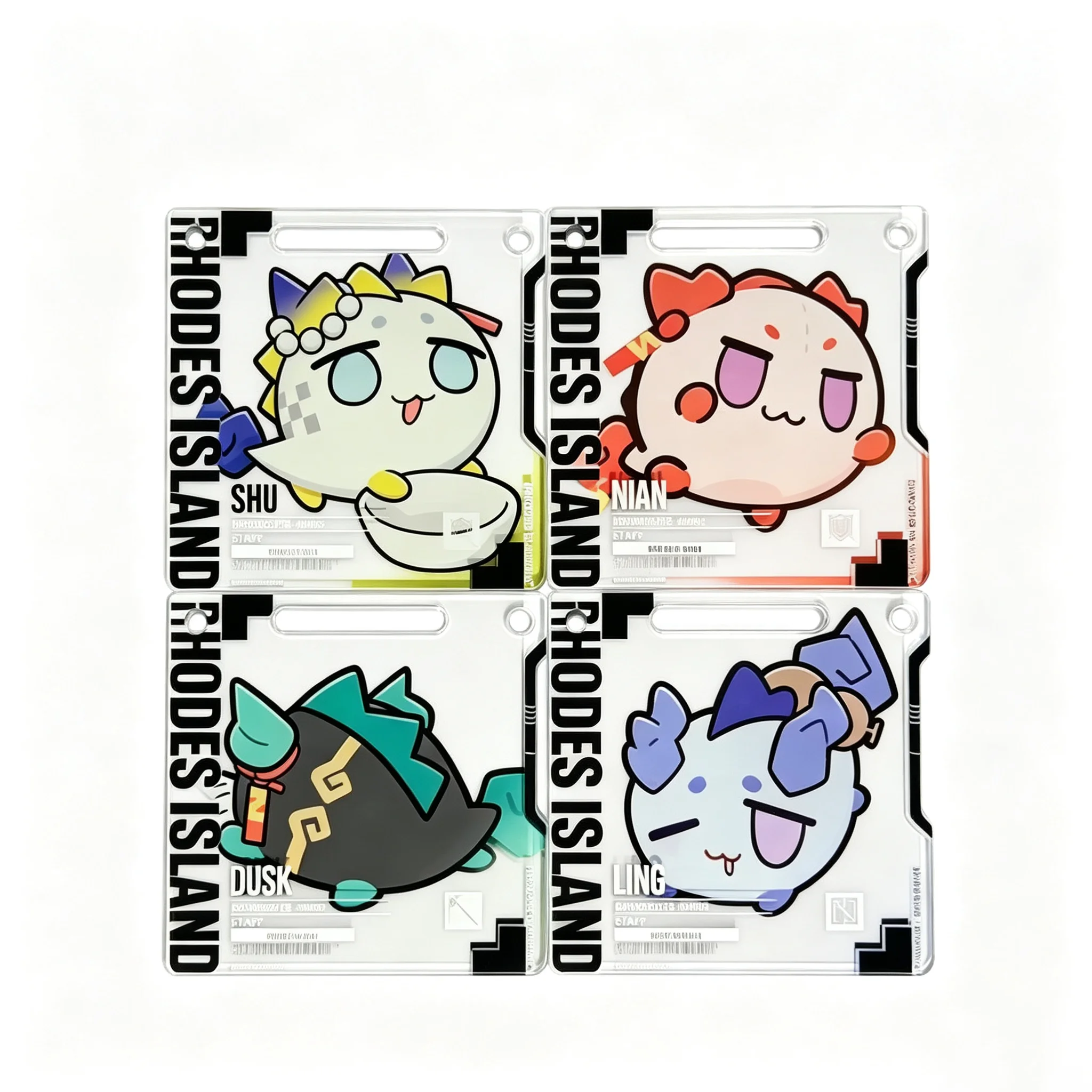 Arknights Dragon Bubble Acrylic Keychain 6×5.5cm Rhodes Island Pass Charm Double‑Sided Print Pendant for Game Fans Gift