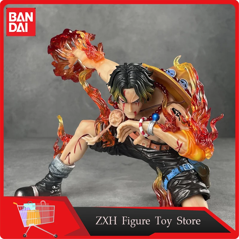 One Piece Battle Damage Resonance Series Pt Fist With Fire Ace Animation Gk Model Desktop Decoration Animation Peripheral Toy