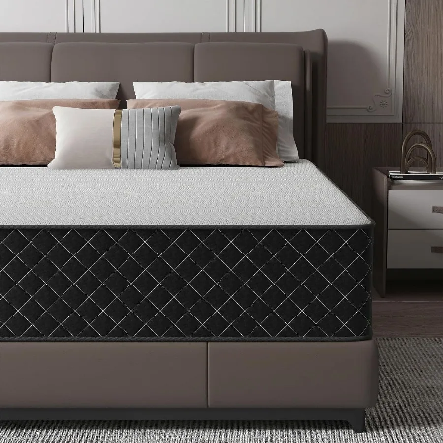 Twin Mattress, 12 Inch Hybrid Mattress with Breathable Foam and Individually Pocket Springs, Medium Firm Memory Foam Mattress i
