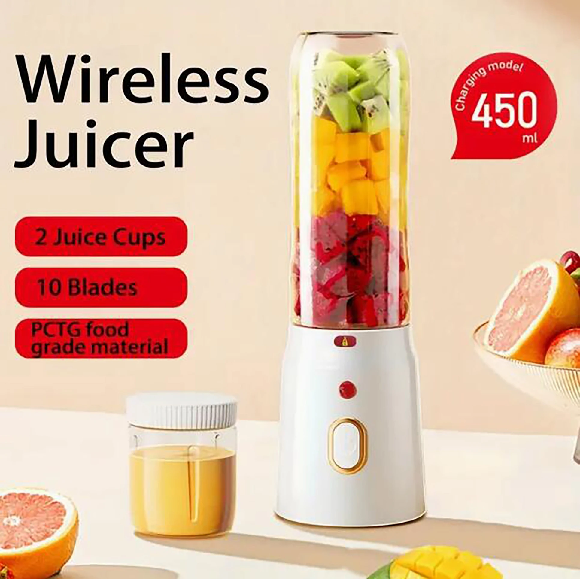 1pc Portable mini blender, wireless portable juicer, and milkshake blender, suitable for kitchen, home, and travel