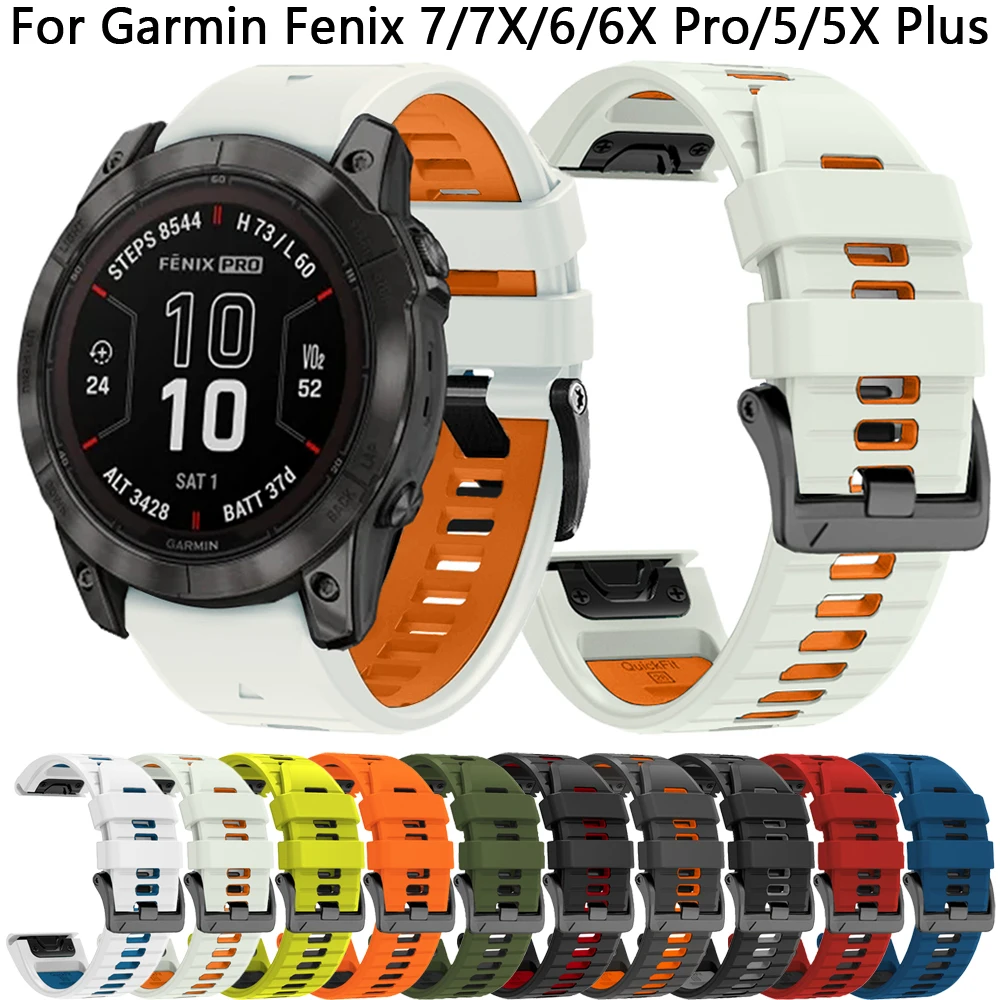 

Watch Strap 22 26mm For Garmin Fenix 7X 7 6X 6 Pro 5X 5 Plus Silicone Watchband 955 Epix Gen2 Tactix Bravo MK2 Quickfit Bracelet