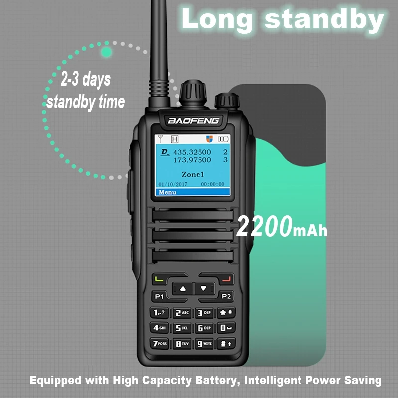 Baofeng DMR DM 1701 Digital Walkie Talkie Dual Mode Analog Two Way Radio Open GD77 Dual Time Slot Tier 1+2 Ham Radio Long Range
