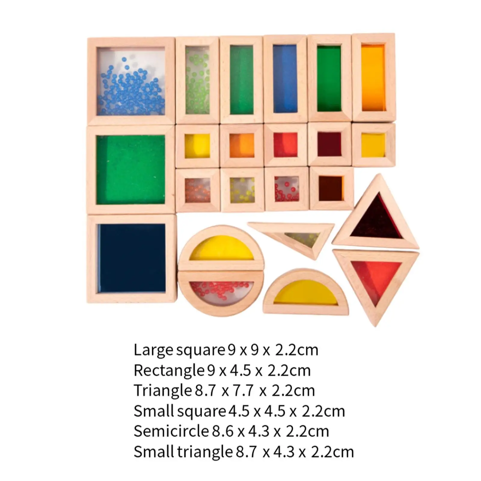 Wooden Rainbow Building Blocks Geometry Wooden Blocks Rainbow Stacker for Children Kids Boys Girls Preschool Birthday Gifts