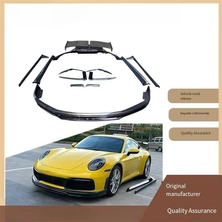 Veidt Suitable for 911 992 Taycan Carbon Fiber Body Kit Front Lip Rear Lip Side Skirts Spoiler 3
