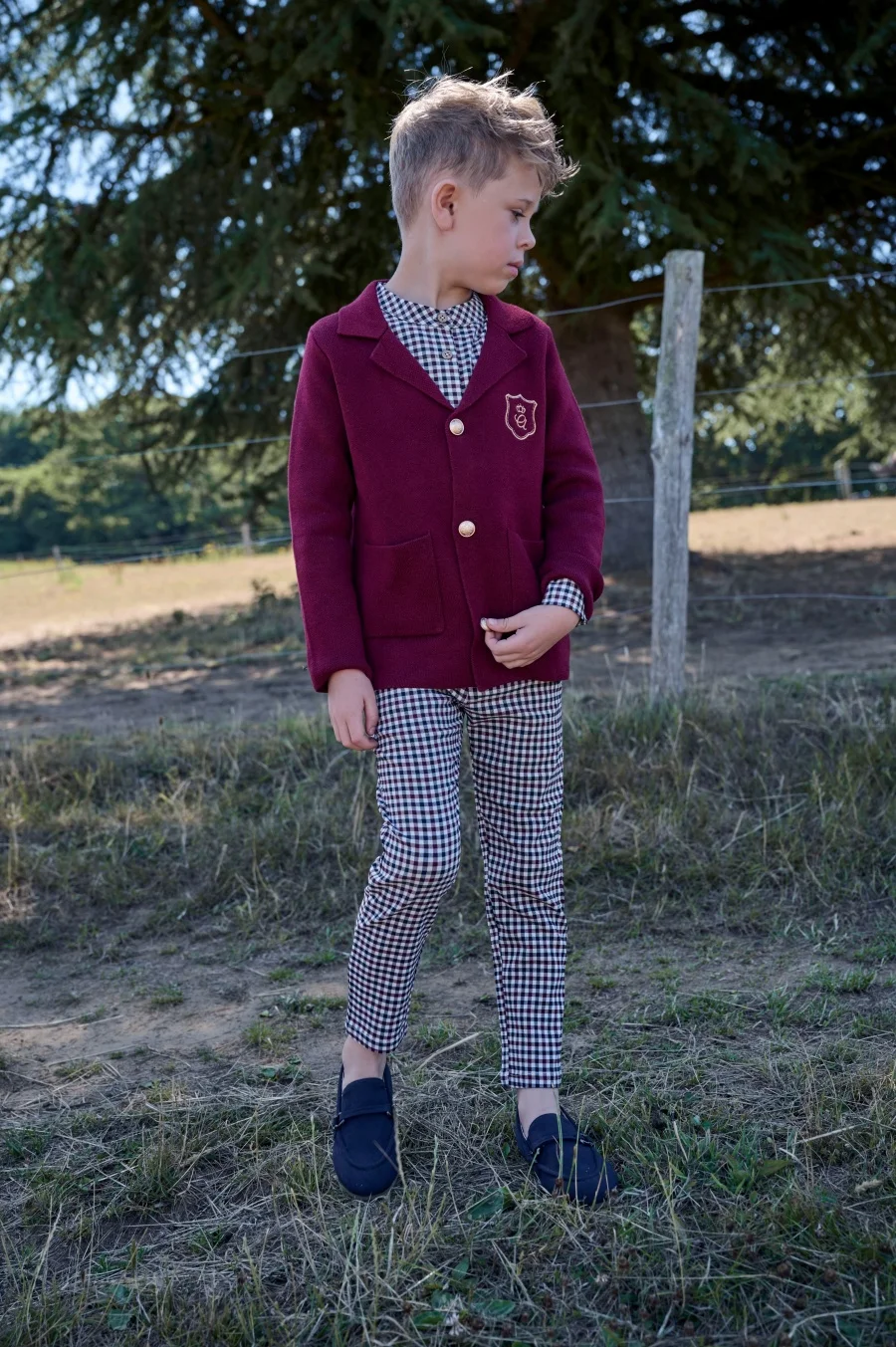 AS AW25 Check shabbos + silk wool knitting Collection sister brother family match clothes boys girls clothing image 5