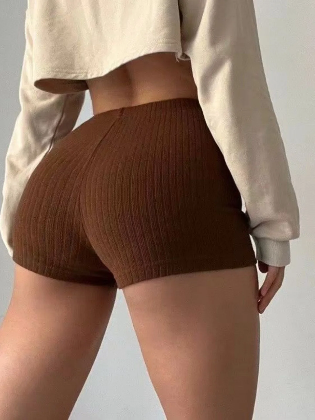 Damskie spodenki sportowe BM Sle z wysokim stanem, obcisłe, do noszenia na zewnątrz, krótkie spodenki sportowe, antyprześwitujące spodnie do jogi