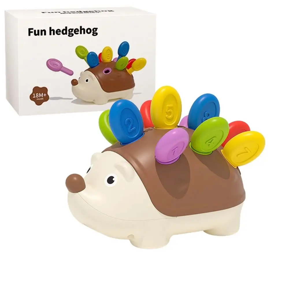 1-3 Years Montessori Hedgehog Toys Color Pairing Number Cognition Fine Motor Sensory Educational Toy Hand-eye Coordination