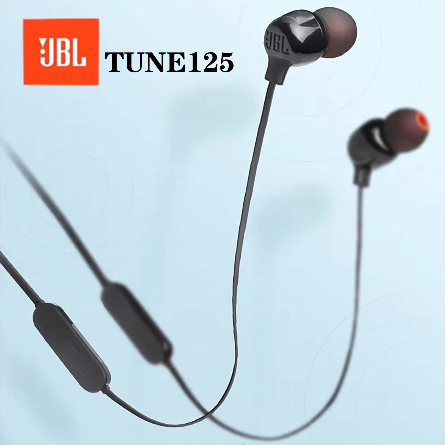 JBL T125 سماعة رأس بلوتوث لاسلكية بشريط حول الرقبة، سماعات أذن شبه داخل الأذن رياضية مقاومة للماء، عمر بطارية طويل، تصميم مغناطيسي #2