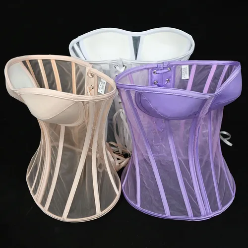 Corsé deshuesado Sexy con cordones para mujer, moldeador de cuerpo por encima del busto, corpiño, lencería, sujetador, ropa moldeadora, Top, chaleco adelgazante, Tops para boda