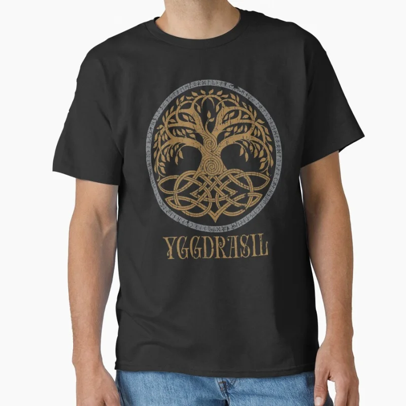 

Yggdrasil Tree of LIfe Norse Viking Pagan Mythology Gift t shirt Large size Tops Graphic Print men's Clothes