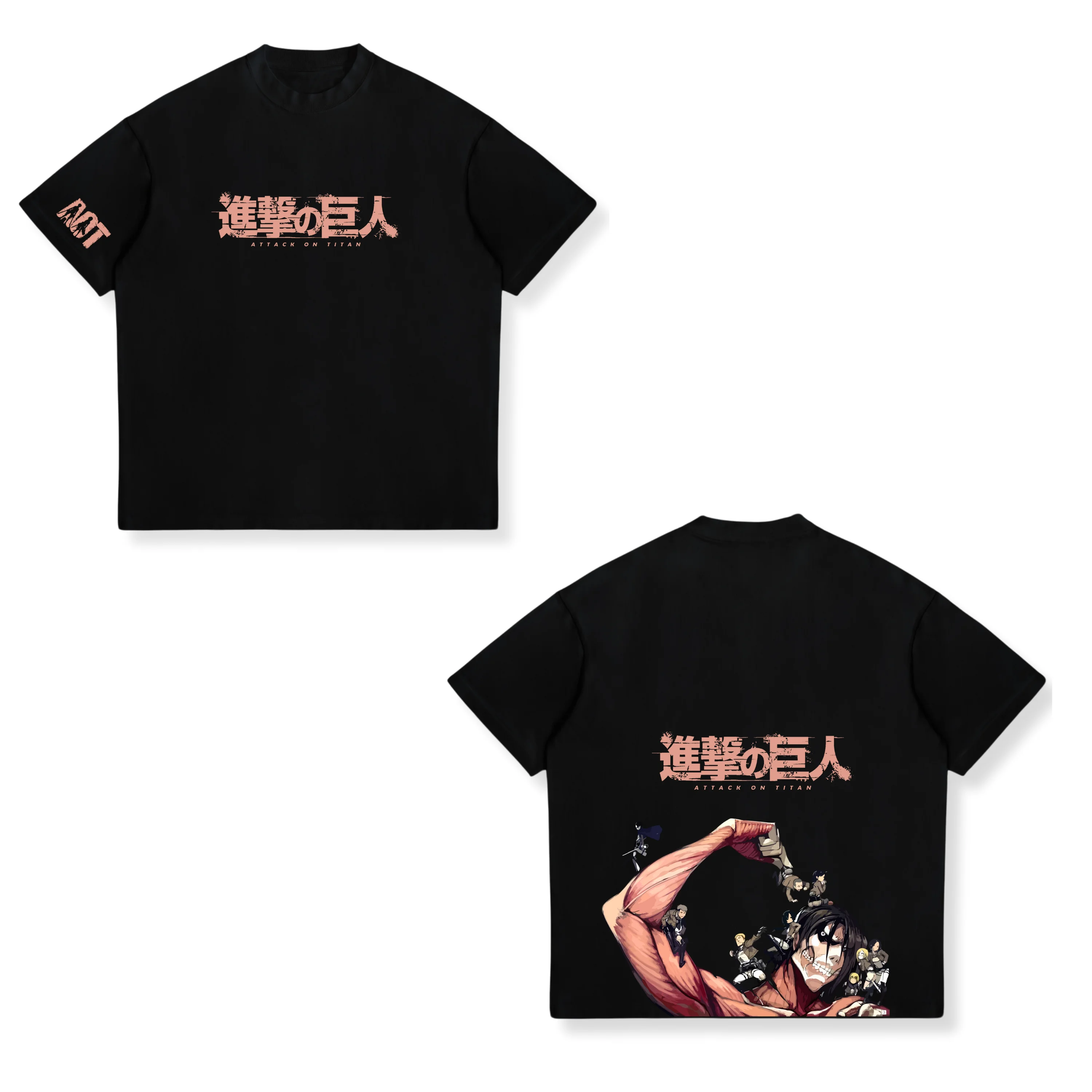 Japan Hot-blooded Anime Attack on Titan Eren Jaeger Graphic Print T-shirt Men Women Oversized Top O-neck Cotton Summer New Tee