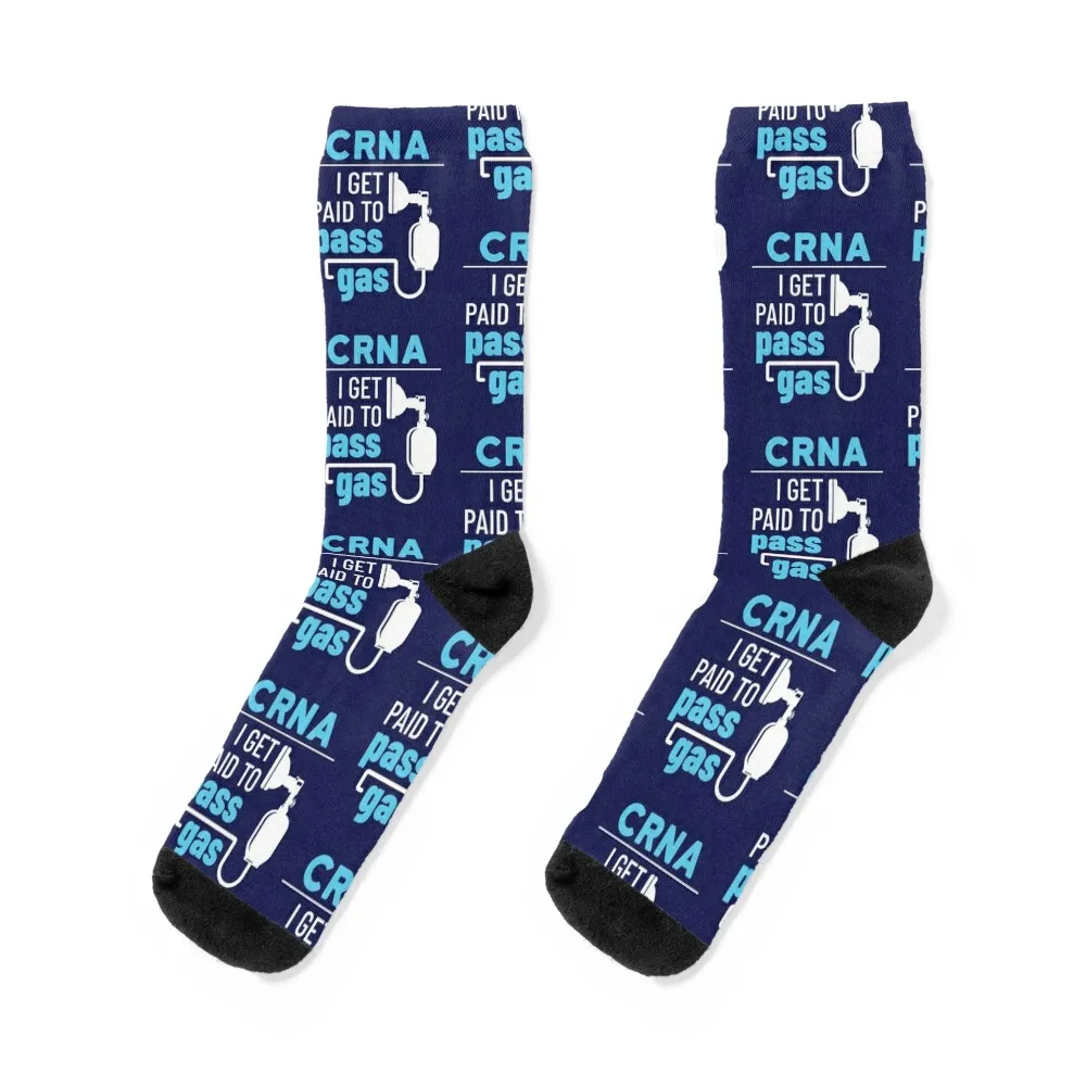 

CRNA Nurse Anesthetist I Get Paid to Pass Gas Socks Rugby cotton sports stockings retro Boy Child Socks Women's