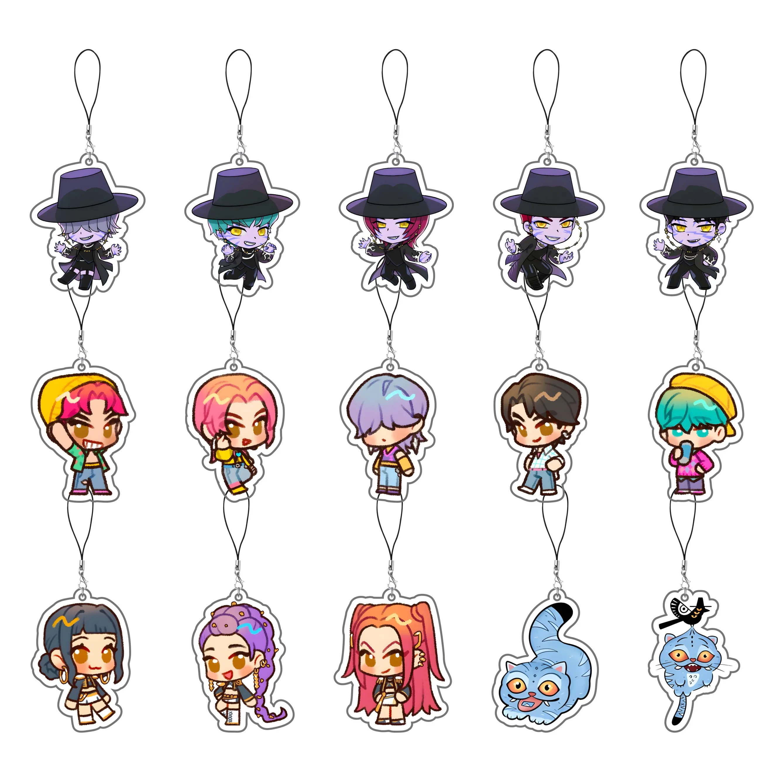 

Hot KPop Demon Hunters-Tiger Acrylic Phone Charm Pendant Keyring | Jewelry Backpack Decorations | Halloween Carnival Props Gifts