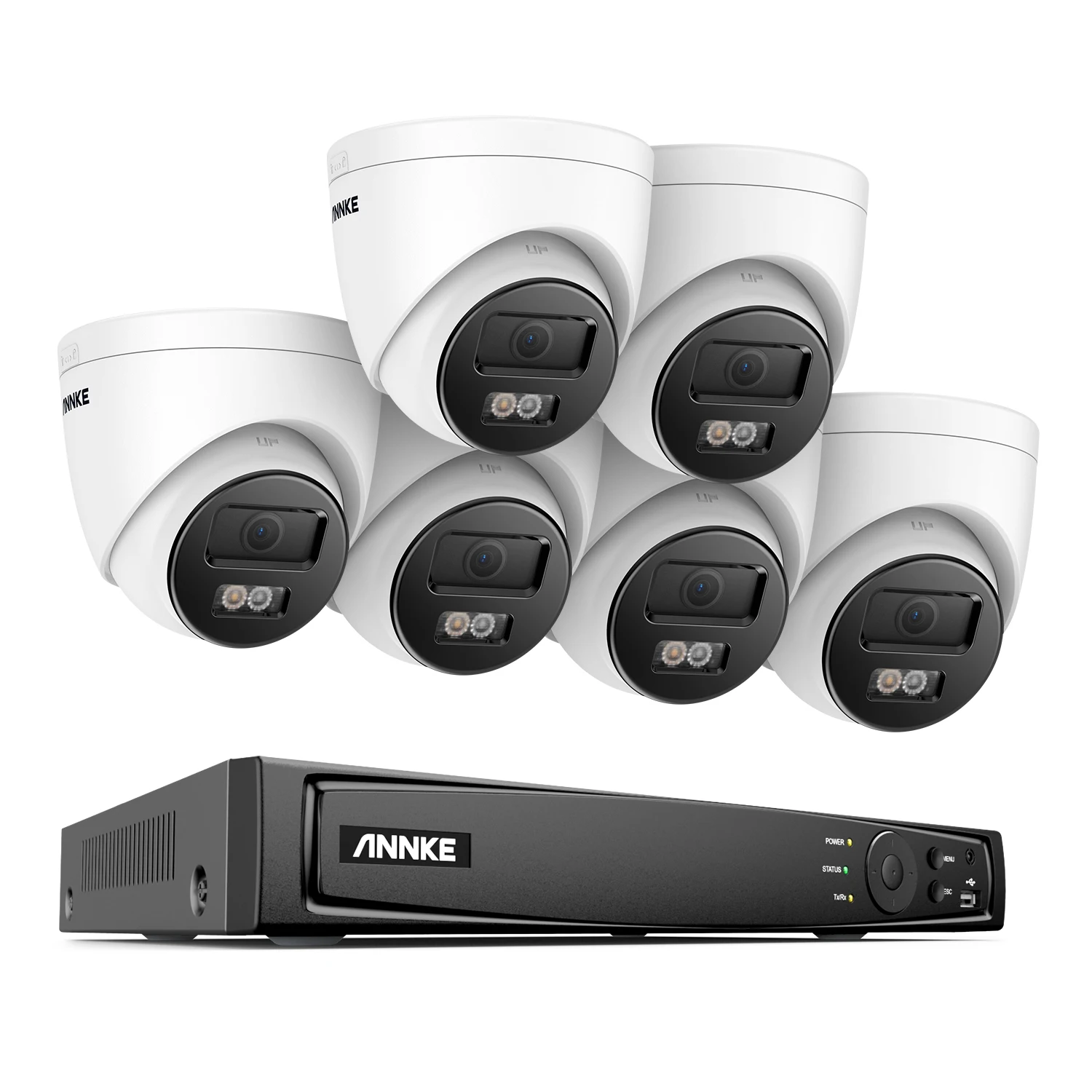8CH 4K Ultra HD H.265+ POE NVR Security Camera System With AI & Smart Dual Light & Micro 8MP Video Cameras