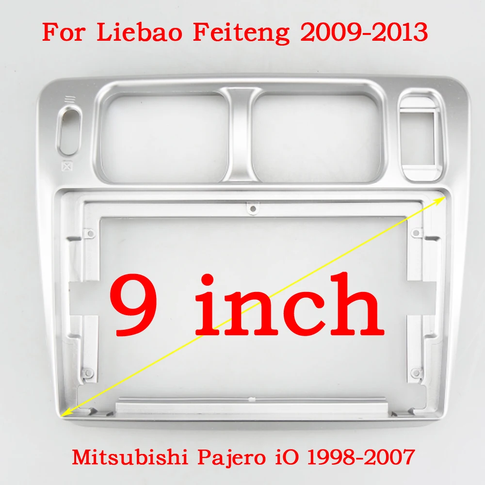 

2Din 9 Inch Car Fascia Frame For MIT PAJERO TR4 Mitsubishi Pajero iO 98-2007 Android Mount Kit Trim Panel Fascias Dash Kit Bezel