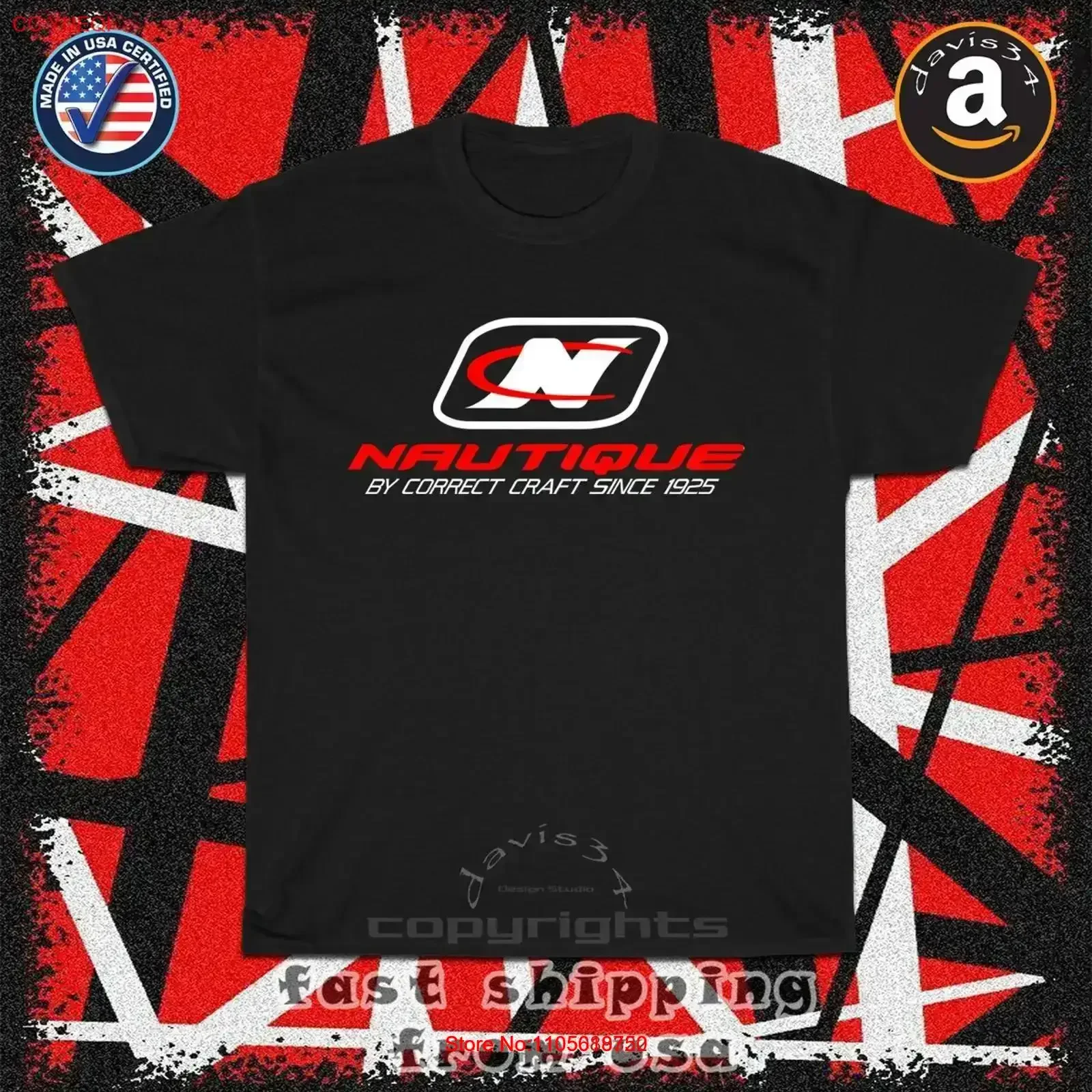 Nueva camiseta con logotipo de Nautique Luxury Boats, camiseta vintage americana para hombre, camiseta lavada para uso diario, ropa informal versátil, estilo vintage