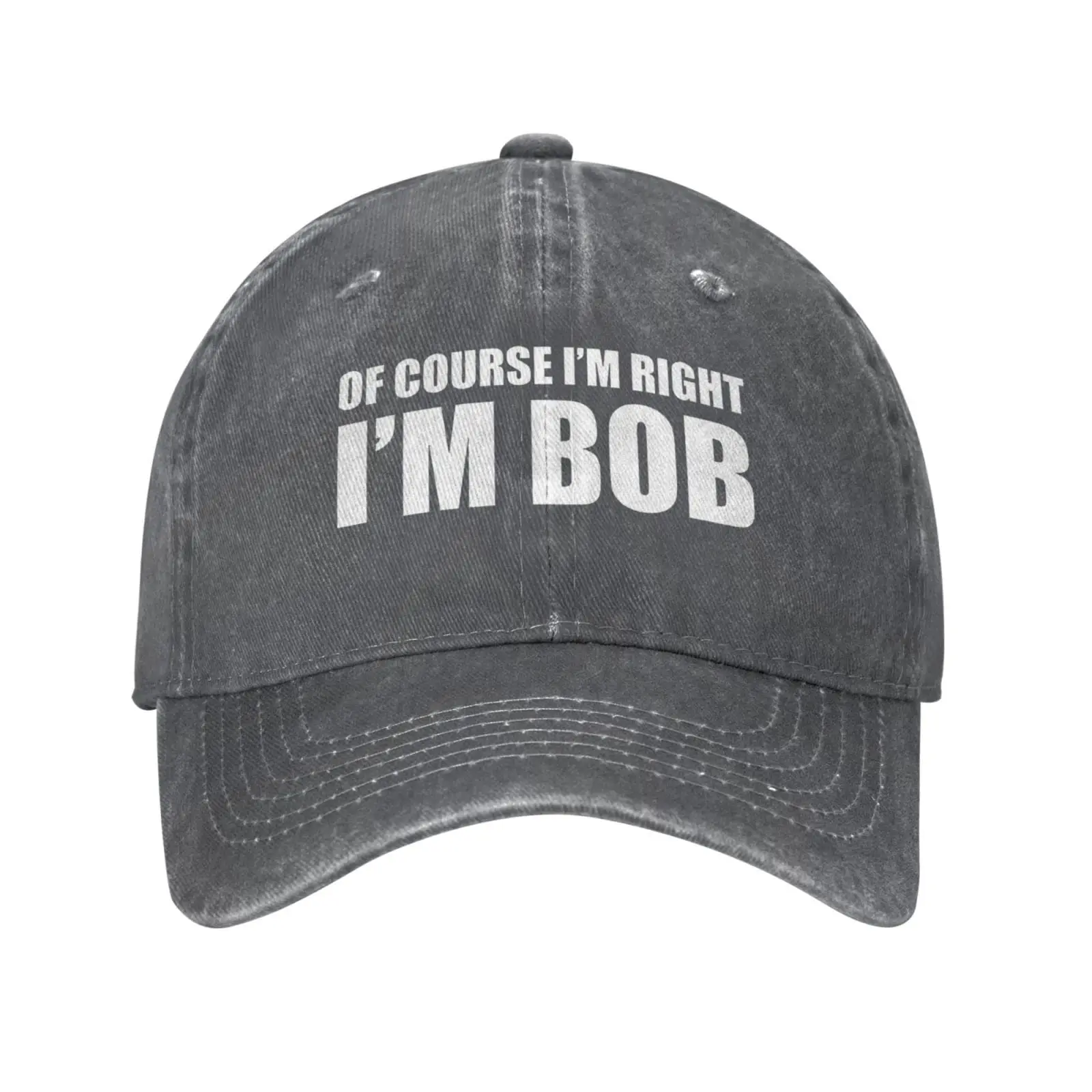 Adult Vintage Trucker Dad Hat of Course I'm Right I'm Bob Baseball Cap Funny Cowboy Hats