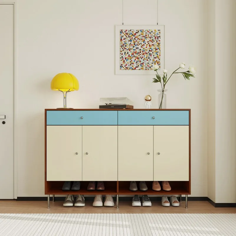 

Modern Wooden Shoe Cabinet Italian Style Waterproof Living Room Shoe Rack Salon Storage Display Szafka Na Buty Furniture Home