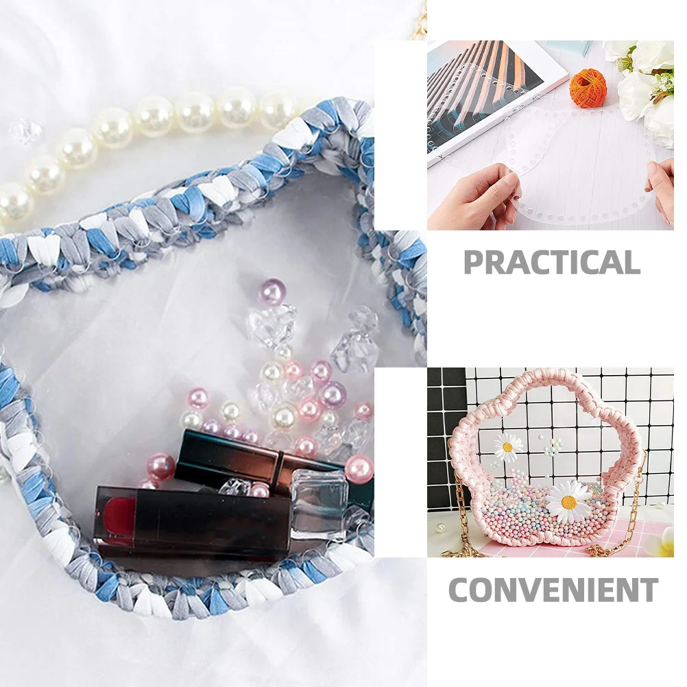 4 قطعة حقيبة يد المشكل القط مريحة قاعدة المجلس أنماط زهرة DIY بها بنفسك حقيبة كروشيه قوالب سفلية صياغة قاعدة المجلس