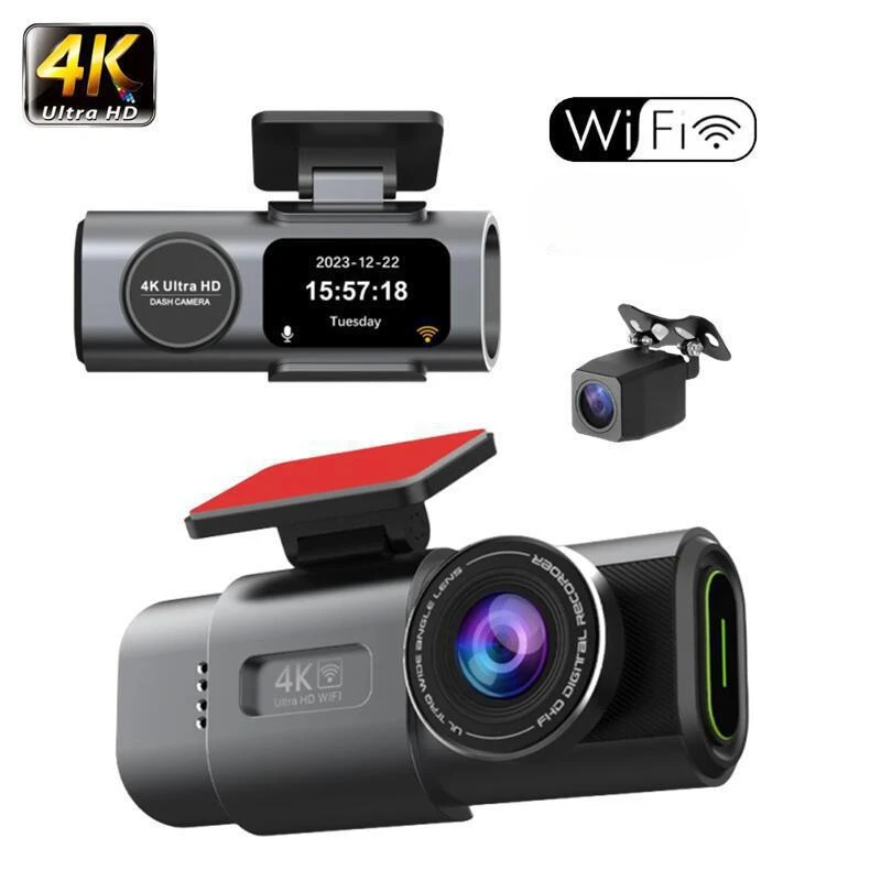 

Dash Camera Car Dvr G-Sensor Dashcam Wide Dynamic Range Cam with WiFi Black Box Loop Recording 1.47 Inch OLED Screen 4K Parts