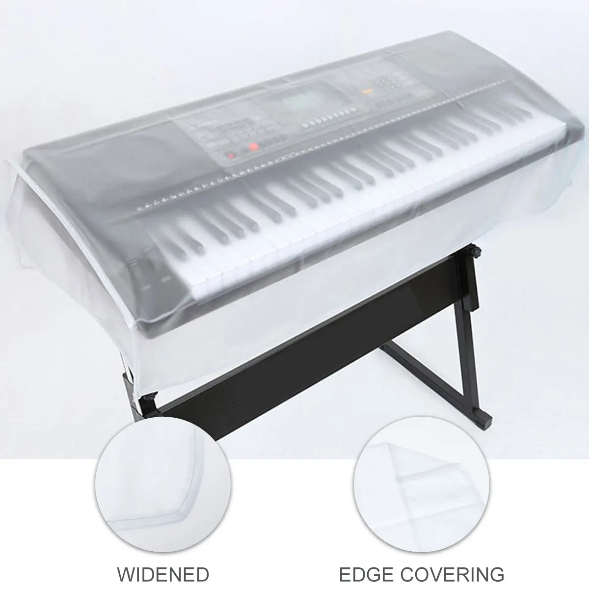 

61 Keys Clear Frosted Universal Keyboard Cover Waterproof Dustproof Stain Resistant Easy Clean Piano Instrument Protector