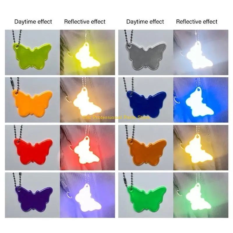 

R53D Night Safety Reflective Keychain Weatherproof PVC Bag Pendant for Cyclists Gift