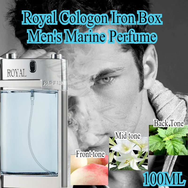 Royal Cologne Iron Box Men's Perfume Gentleman Ocean Fragrance Lasting Light Fragrance 100ml