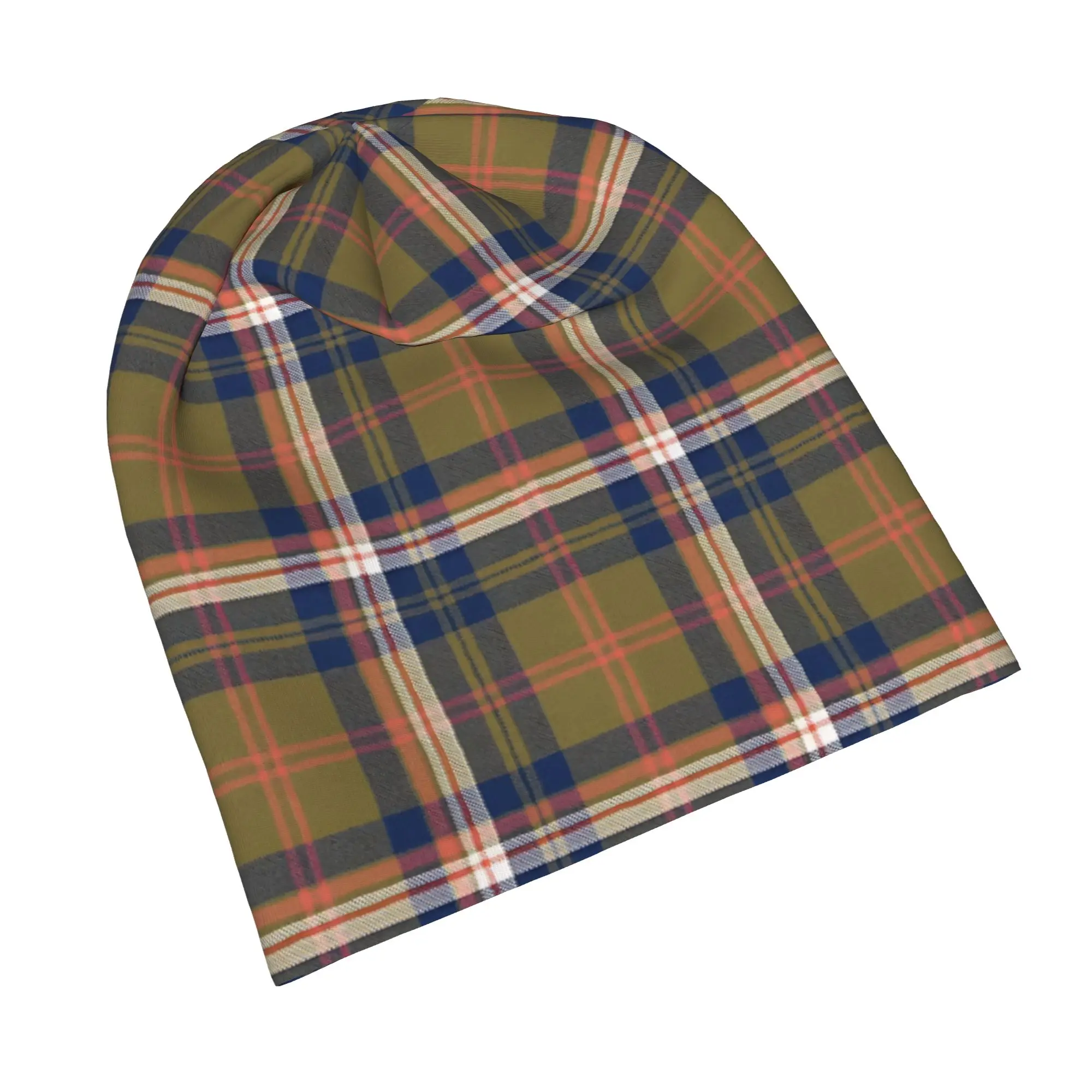 Castlecroft Tartan  Bonnet Hat Vintage Street  Skullies Beanies Hats Unisex Warm Head Wrap Cap
