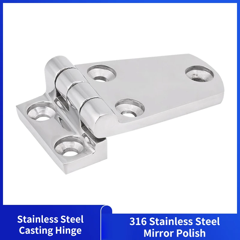 

Alastin 316 Stainless Steel Casting Hinge Flat Hinge Cabinet Doors For Windows 5 Holes Cast Strap Deck Hinge for Boat Hardware