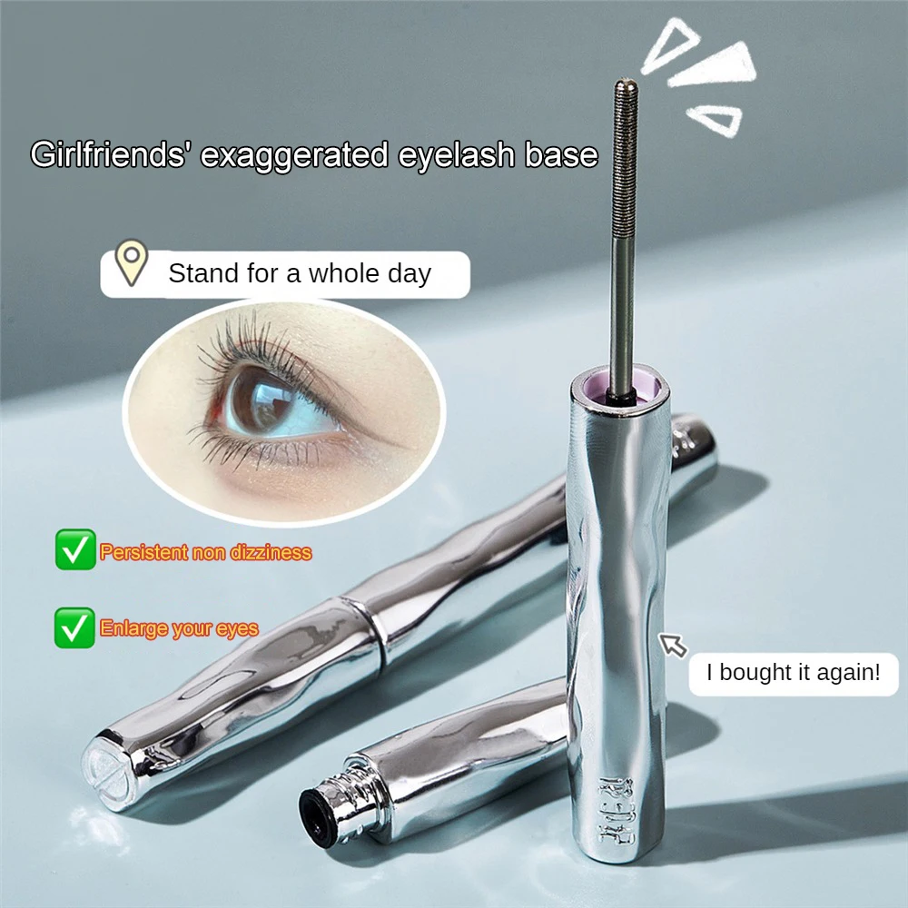 Silver Tube Tube Eyelash Primer Waterproof Long-lasting Non-smudged Mascara Lengthening & Volumizing Curl Fiber Eyes Lash Makeup