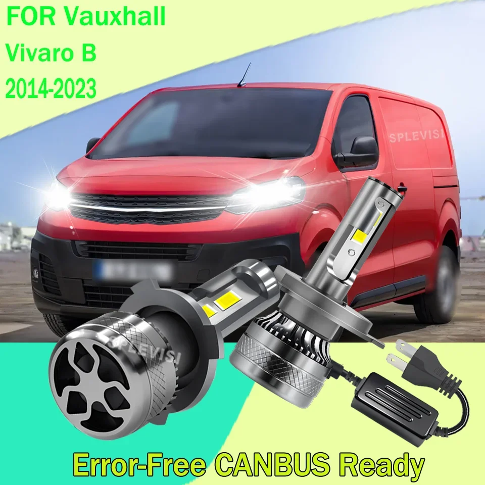 200W for Rainy Conditions H4 high-low beam headlights For Vauxhall Vivaro B 2014 2015 2016 2017 2018 2019 2020 2021 2022 2023