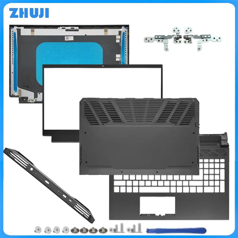 

For G15 5510 5511 5515 5520 5525 P105F NEW LCD Back Cover Front Bezel Palmrest Bottom Case Hinges 03WXNM 0487W2 Replace