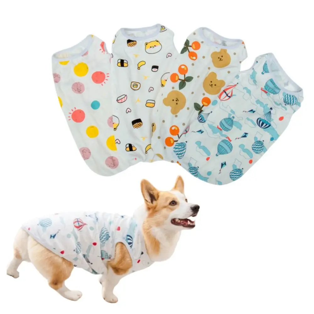 

Cat Vest Creative Cute Dog Clothes Cartoon Soft Small Dog T-shirt Colorful Animal Shaped Pet Coat Vest Pet Accessories
