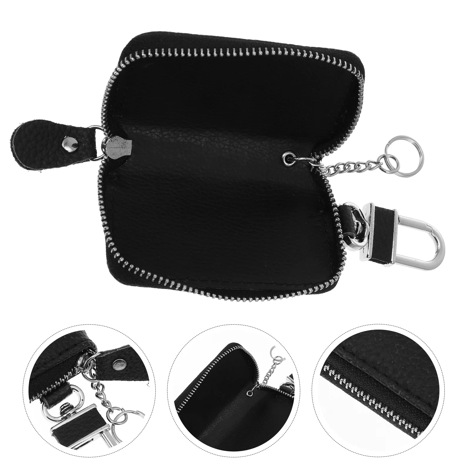 

1Pcs Key Bag Waist Hanging Car Key Case Zipper Organizer Small Lightweight Pouch Protects Keys