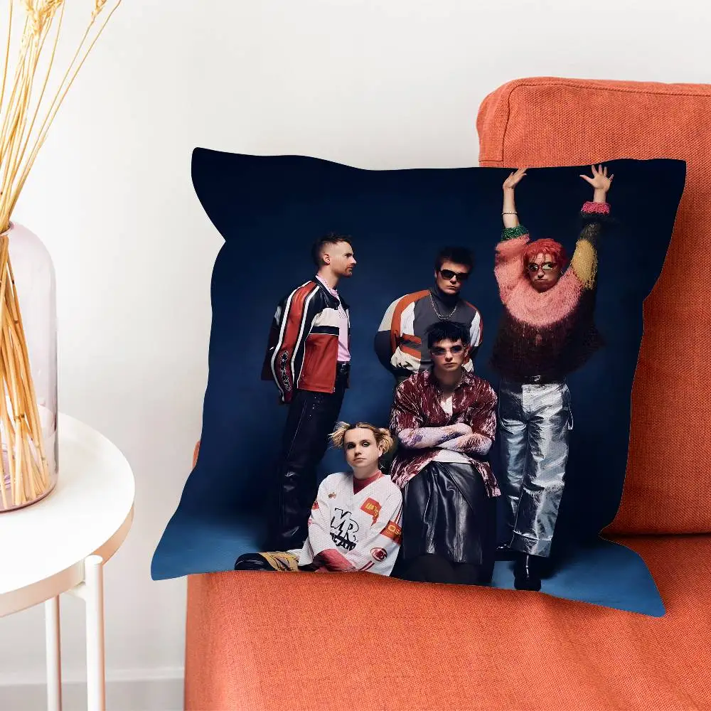 Funda de almohada Band Fontaines D.C, funda de cojín para sofá y sala de estar, adecuada para decoración del hogar, dormitorio y habitación