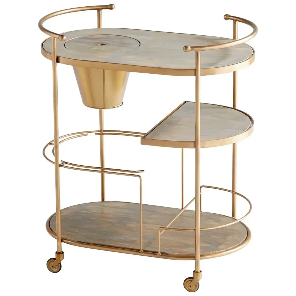 Luxury Bar Cart Makes It The Perfect Furnishing For Any Upscale Bar Or Dining Room Ensemble Accommodates Other Barware Serving