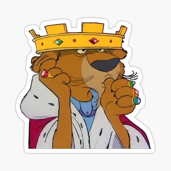 Silly King John Sucks His Thumb  5PCS Stickers for Anime Art Car Window Bumper Cartoon Stickers Room Water Bottles Wall Home