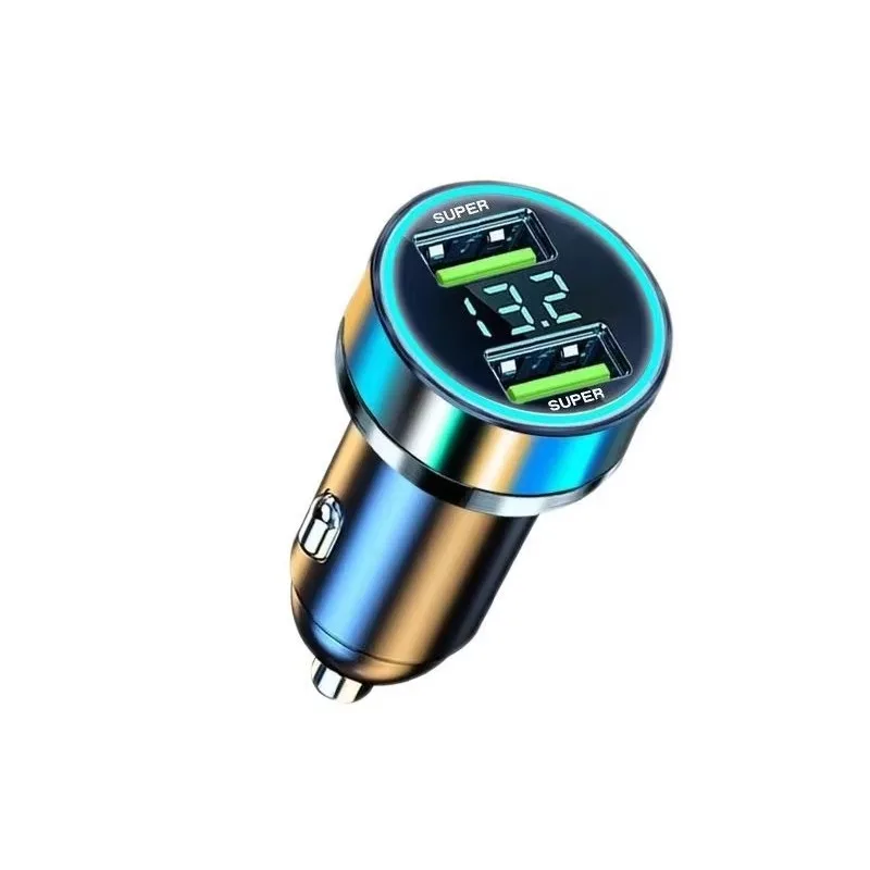 

Uiz 240 Вт, 2 USB-порта, автомобильное зарядное устройство, быстрая зарядка для iPhone, Xiaomi, Samsung, быстрые зарядные устройства с цифровым дисплеем