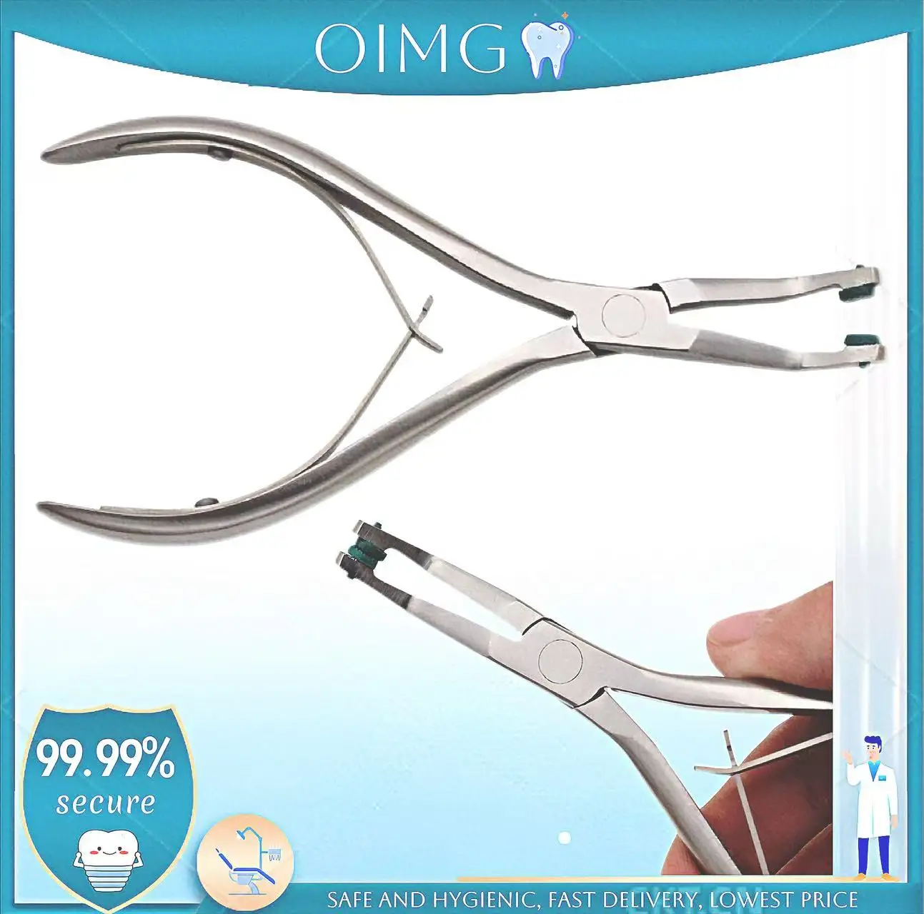 

1 шт., автоклавируемые плоскогубцы с резиновым наконечником, плоскогубцы для удаления коронок для временных зубов/свальниц, стоматологический хирургический инструмент