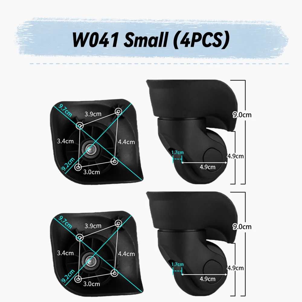 For Hongying L-A Universal Wheel Replacement Suitcase Rotating Smooth Silent Shock Absorbing Wheel Accessories Wheels Casters