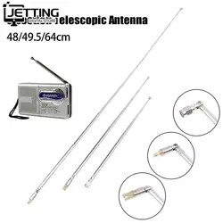 1pc TV Radio DAB AM FM Universal Folding Length 165MM And Unfold 645MM New 6120-6 Section Replacement Telescopic Aerial Antenna