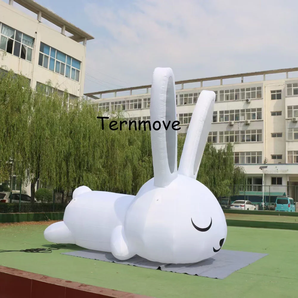 LED Lighted Egg Rabbit Cute Festivals decoration Garden Home Outdoor Inflatable Toys Indoor Outdoor Decor Kids Luminous rabbit