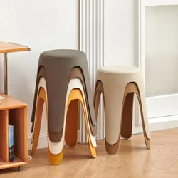 Web Celebrity Thickened Macaron Table Stool Household Stacked Living Room Stool Sedentary Comfortable Nordic Chair