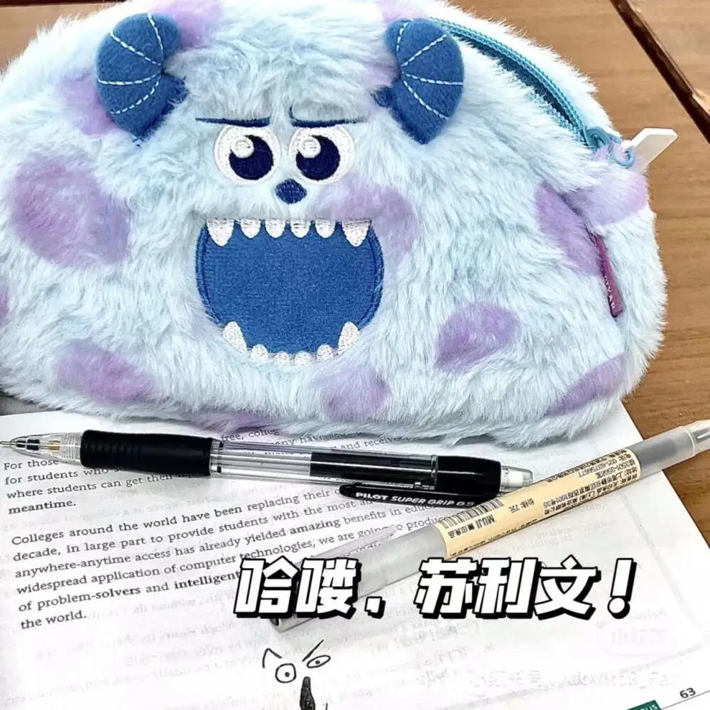 Disney Monsters University James P.sullivan Astuccio morbido in peluche Portamonete Portaoggetti per cancelleria Regalo di ricompensa per studenti con cerniera singola