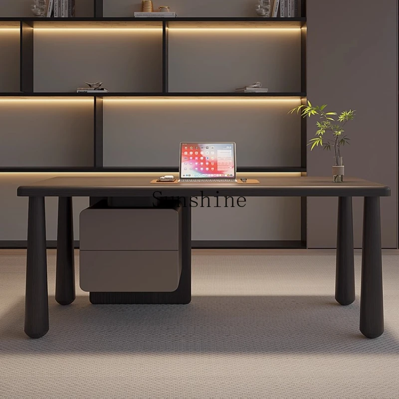 

Italian light luxury minimalist modern desk high-end solid wood living room adult office computer desk