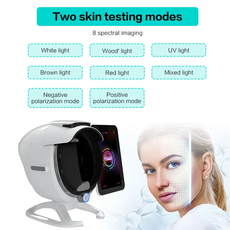 High-configuration 36 million A6 intelligent 3D digital AI facial visual skin analyzer with handheld microscopic detector