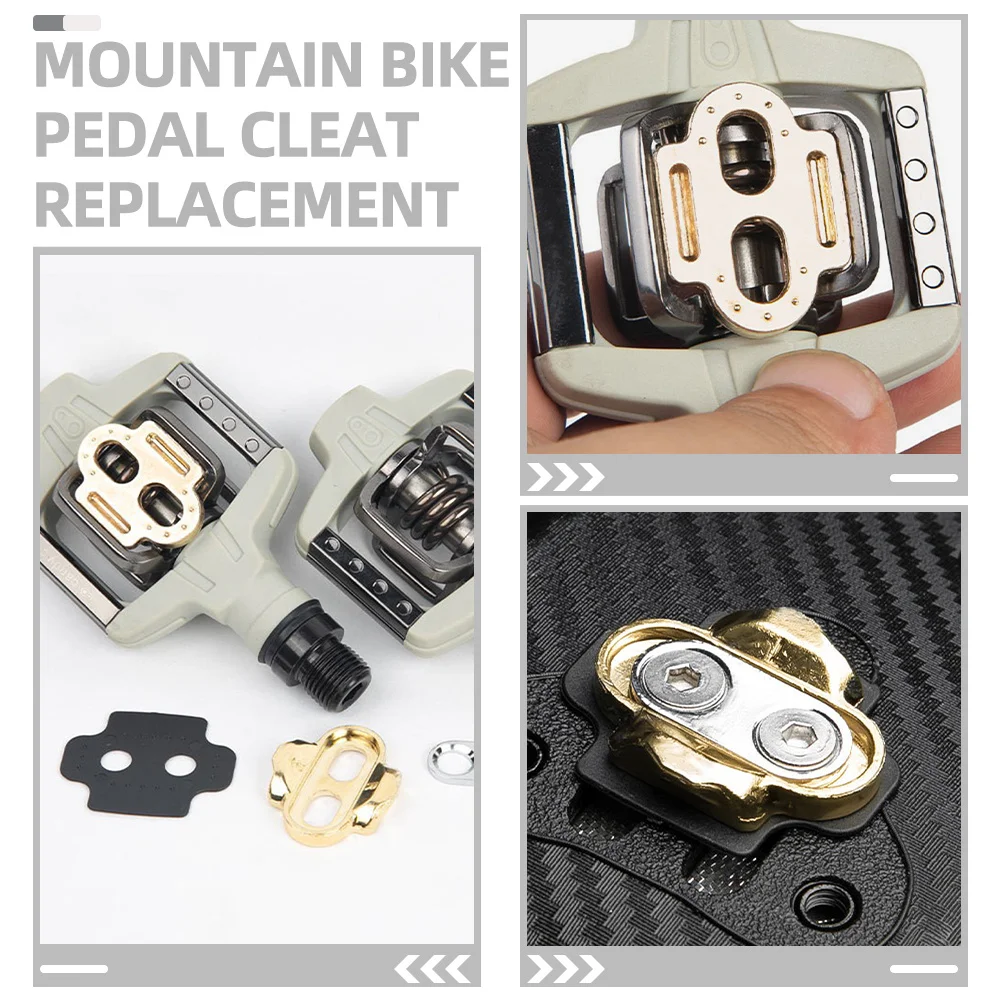 

1 set Portable Cycling Cleats Lightweight Bike Pedal Lock Plates Sturdy Anti-Slip Cleat For Bike Shoes Durable Sealed Bearings